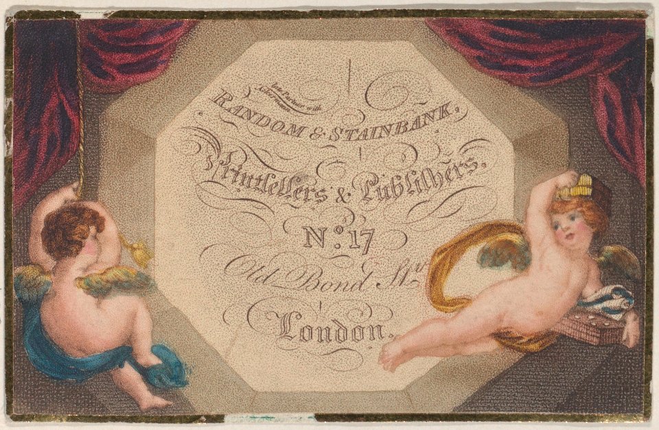 Trade Card for Random & Stainbeck, Printsellers & Publishers Met DP885172