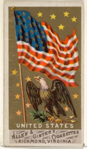 United States, from Flags of All Nations, Series 1 (N9) for Allen & Ginter Cigarettes Brands MET DP831927