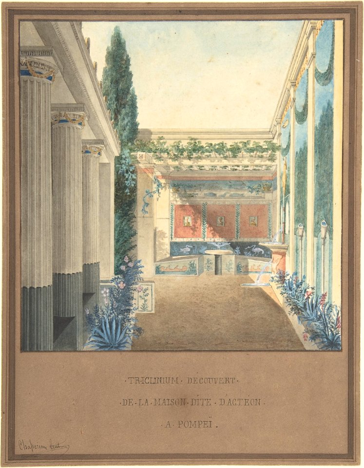 Triclinium, Excavated in the House of Actaeon, Pompeii MET DP805587