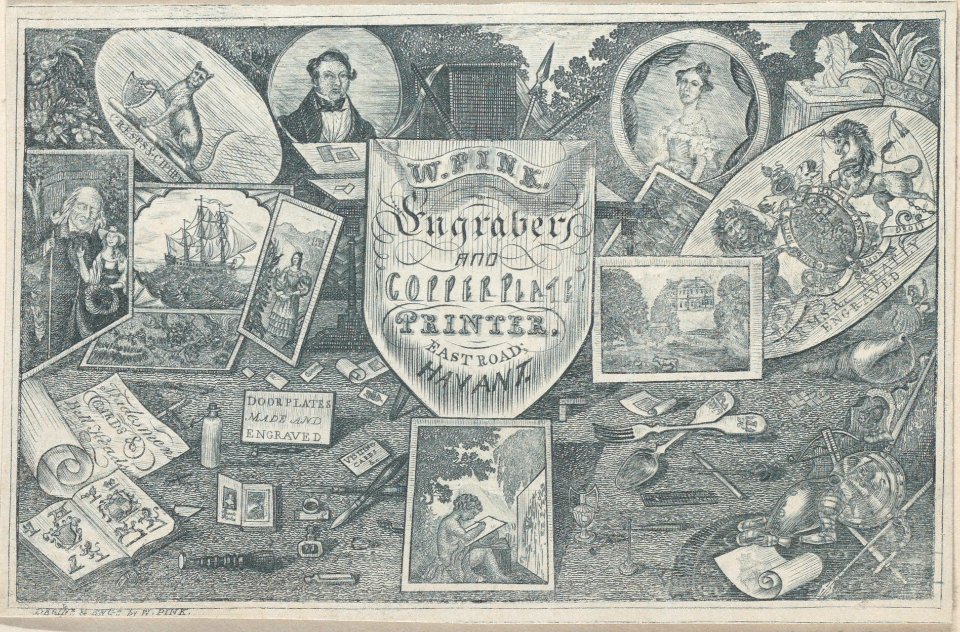 Trade Card for W. Pink, Engraver and Printer Met DP885082