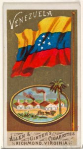 Venezuela, from Flags of All Nations, Series 1 (N9) for Allen & Ginter Cigarettes Brands MET DP831935