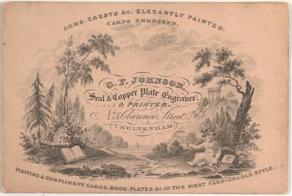 Trade Card for C.P. Johnson, Seal and Copper Plate Engraver Met DP885312