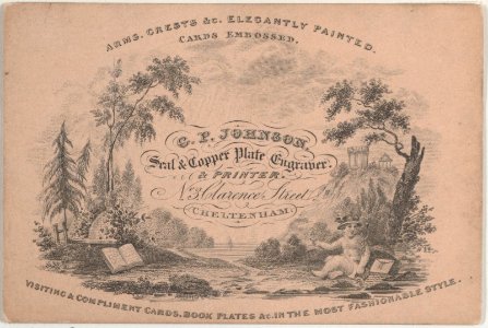 Trade Card for C.P. Johnson, Seal and Copper Plate Engraver Met DP885312