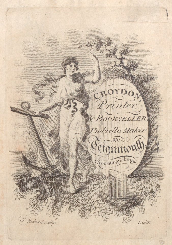 Trade Card for Croydon, Printer, Bookseller, and Umbrella Maker Met DP885044