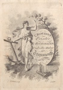 Trade Card for Croydon, Printer, Bookseller, and Umbrella Maker Met DP885044