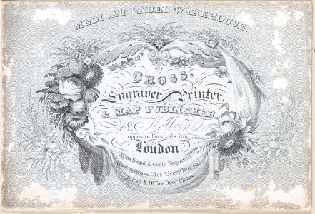 Trade Card for Cross, Engraver, Print and Map Publisher Met DP885210