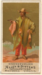 Venezuela, from the Natives in Costume series (N16) for Allen & Ginter Cigarettes Brands MET DP834857