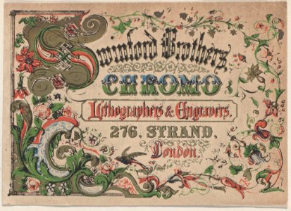 Trade Card for Swinford Brothers, Chromo Lithographers & Engravers Met DP885166