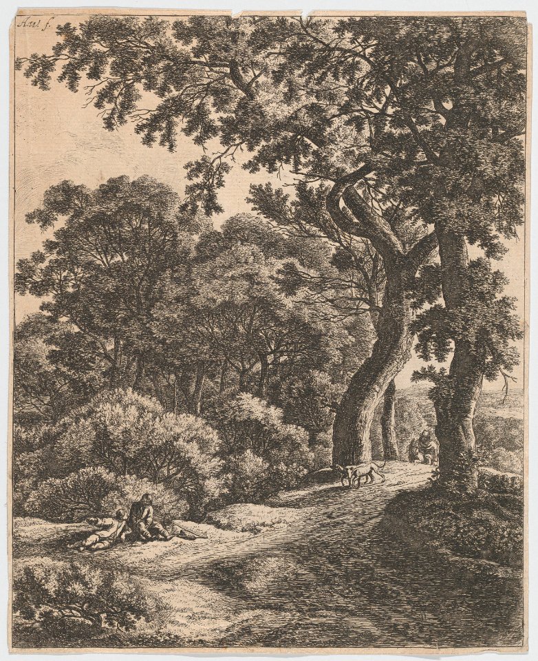 Two Travellers Resting in the Woods MET DP876272