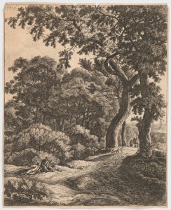 Two Travellers Resting in the Woods MET DP876272