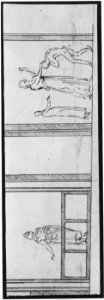 Unidentified building, ceiling or wall, painted frieze or decorative panels (recto) Unidentified building, cornice (verso) MET sf68 769 55r-MM43702