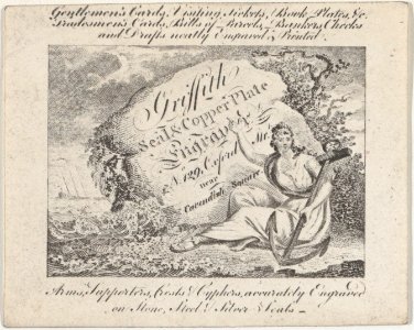 Trade Card for Robert Griffith, Seal and Copper Plate Engraver Met DP885311