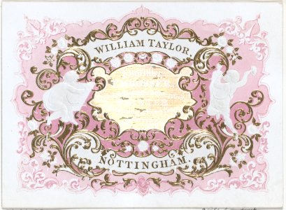 Trade Card for William Taylor, Engraver, Embosser & Printer Met DP885247