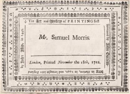 Trade Card for Mr. Samuel Morris Met DP885063