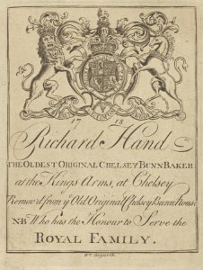 Trade Card of Richard Hand, The Oldest Original Chelsey Bunn Baker MET DP847262