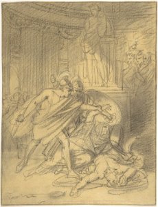 Two Warriors in Classical Costume Bending over Two Figures MET DP803737