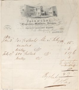 Trade Card for Page & Sons, Engravers, Stationers & Printers Met DP885162