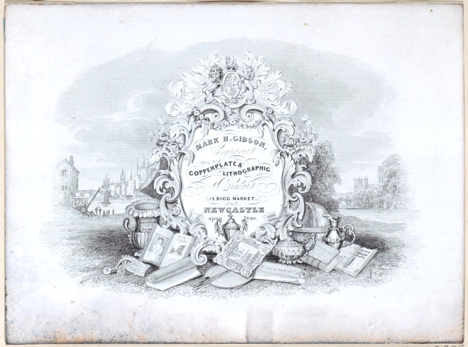 Trade Card for Mark H. Gibson, Engraver and Printer Met DP885014