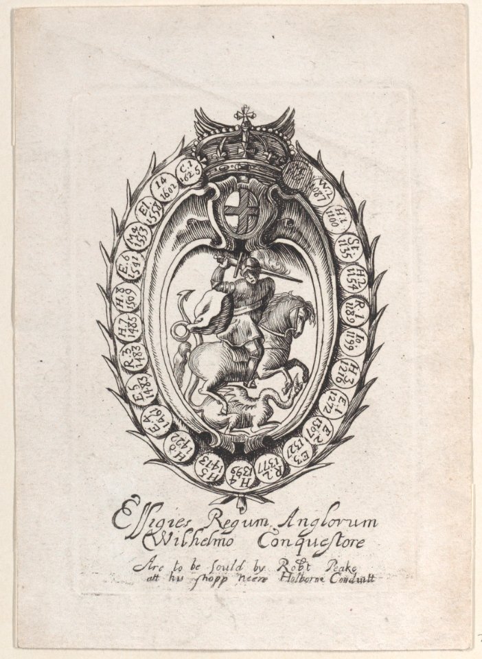 Trade Card for Sir Robert Peake, printer and publsiher Met DP884969