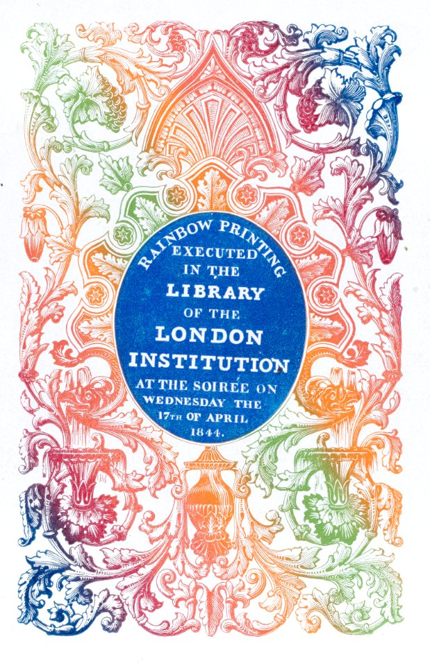 Trade card for the Library of the London Institution Met DP885026