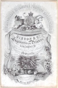 Trade card for North of England Engraving & Printing Establisments Met DP884960