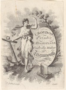 Trade Card for Croydon, Printer, Bookseller, and Umbrella Maker Met DP885045