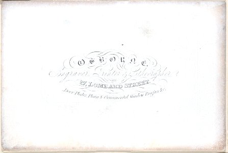 Trade Card for Osborne, Engraver, Printer, and Lithographer Met DP885208