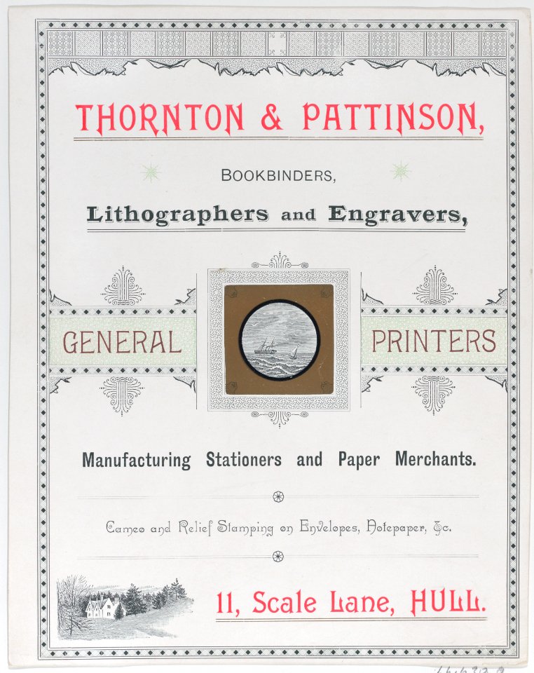 Trade Card for Thorton & Pattinson Met DP885321