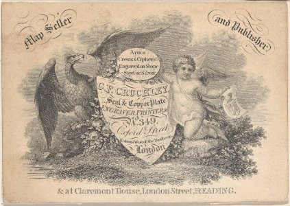 Trade Card for G.F. Cruchley, Map Seller and Publisher Met DP885111