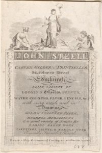 Trade Card for John Steell, Carver, Gilder, and Printseller Met DP885207