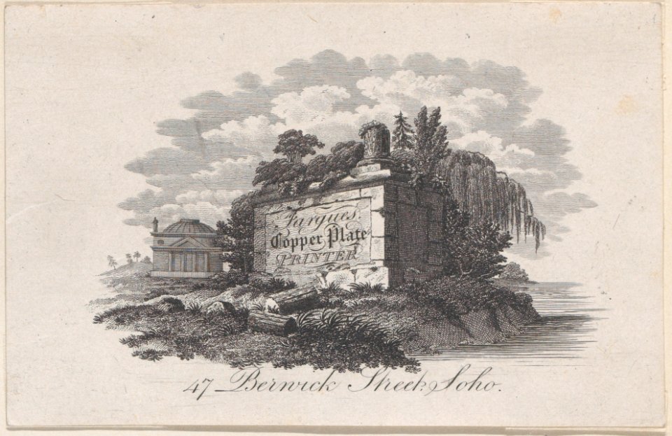 Trade Card for F.P. Fargues, Copper Plate Printer Met DP885232