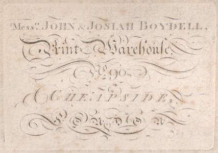Trade Card for John & Josiah Boydell, Publishers Met DP885064
