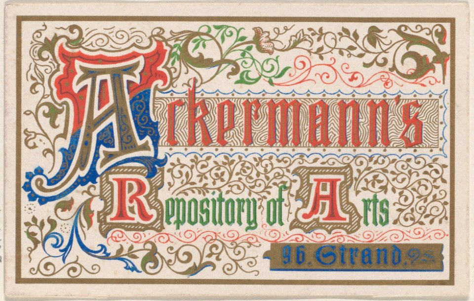 Trade Card for Ackerman's Repository of Arts Met DP885168