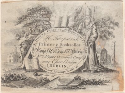 Trade Card for H. Fitzpatrick, Printer & Bookseller Met DP885114