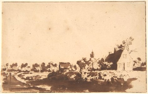 View of a Village ("Wasschout"?) MET DP800109