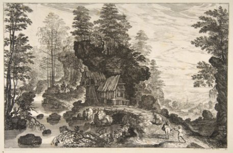 View of a Small House Built into a Rock MET DP811135