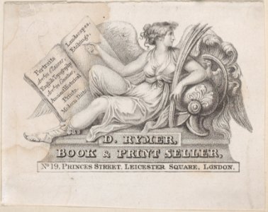 Trade Card for D. Rymer, Book & Print Seller Met DP885241