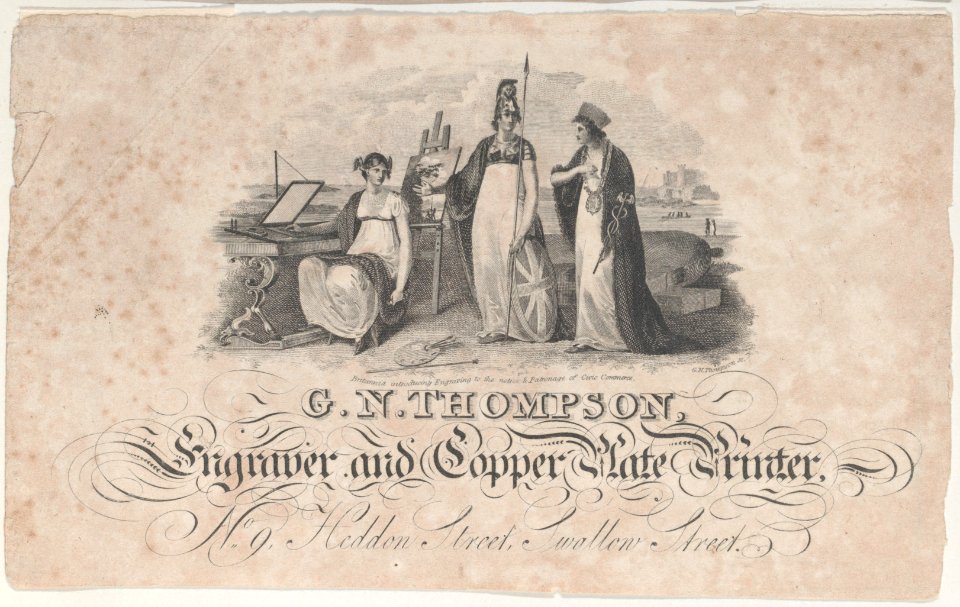 Trade Card for G. N. Thompson, Engraver and Printer Met DP885097