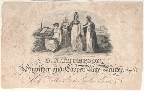 Trade Card for G. N. Thompson, Engraver and Printer Met DP885097