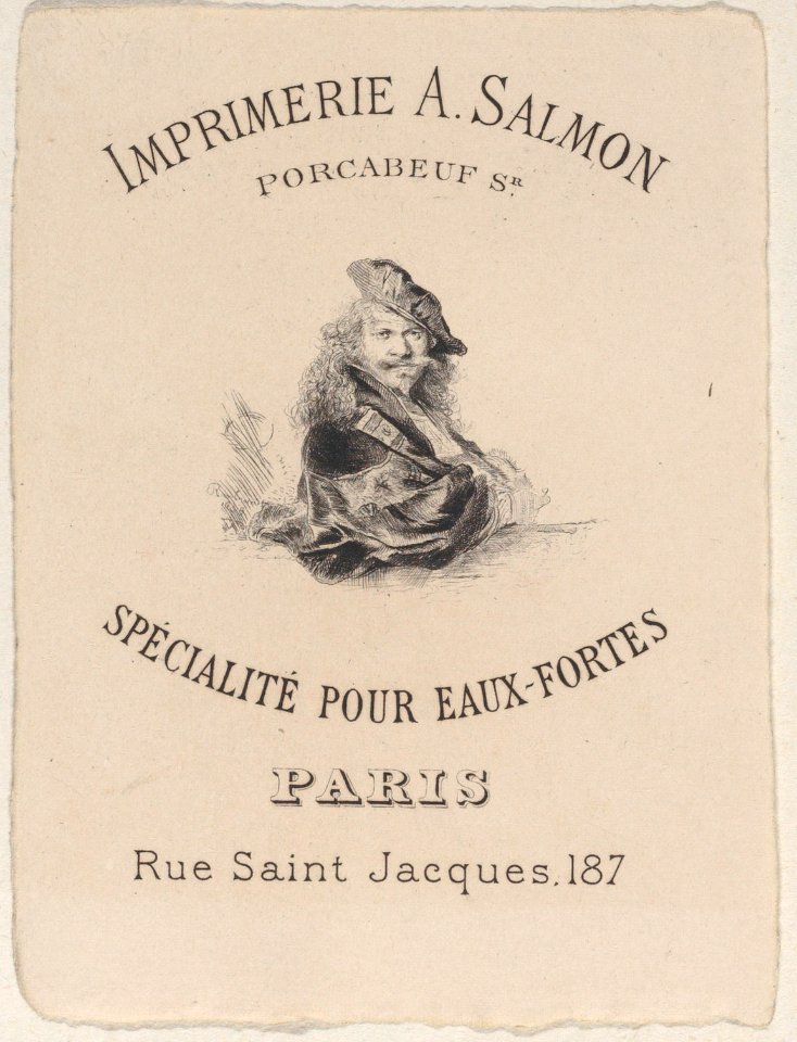 Trade Card for A. Salmon, Printer (Imprimeur) Met DP885007