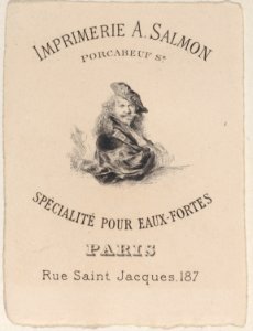 Trade Card for A. Salmon, Printer (Imprimeur) Met DP885007