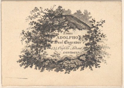 Trade Card for Adolpho, Seal Engraver Met DP885240