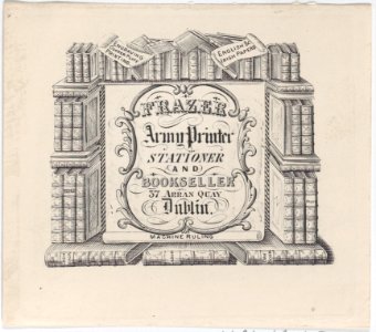 Trade card for Frazer, Army Printer, Stationer and Bookbinder Met DP885250