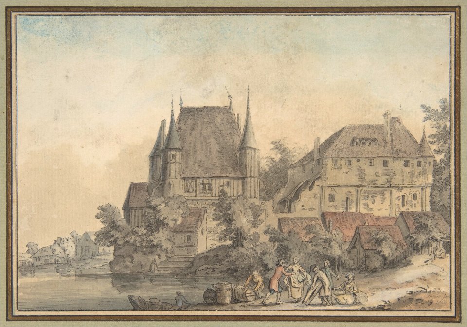 View of a Village alongside a River MET DP803803