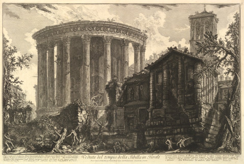 View of the Temple of the Temple of the Sibyl at Tivoli, from Vedute di Roma (Roman Views) MET DP828208