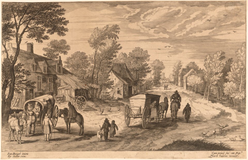 Village Street with Two Carts MET DP159984