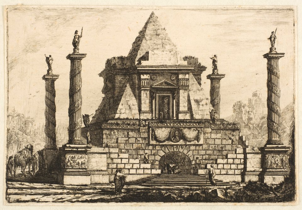 View of a Funerary Monument and Crypt MET DP817846