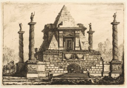 View of a Funerary Monument and Crypt MET DP817846