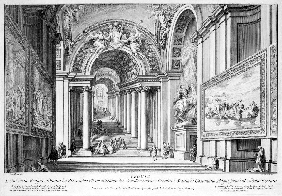 View of the Scala Reggia ordered by Alesandro VII (Vedute Della Scala Reggia ordinata da Alesandro VII) MET MM71212