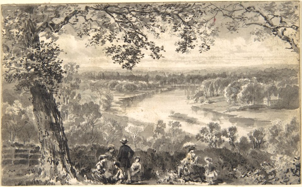 View of the Thames with Figures in Foreground MET DP804408
